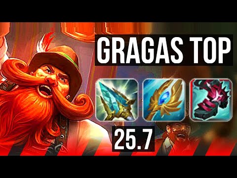 GRAGAS vs RIVEN (TOP) | 12/1/7, Legendary | BR Challenger | 25.7