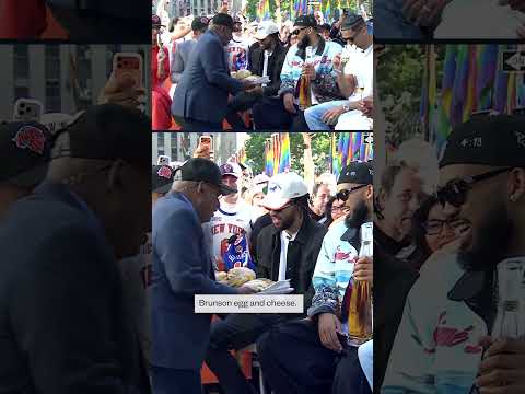 The Knicks toast NYC while visiting TODAY after NBA Finals win