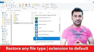 How to restore your default file format and icons in original state?
