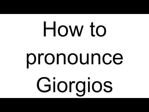 How to Pronounce Giorgios (Greek)