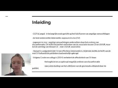 Video presentation: CGT presentatie artikel