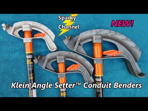Klein Angle Setter Conduit Benders 1/2", 3/4" and 1" Both Iron and Aluminum