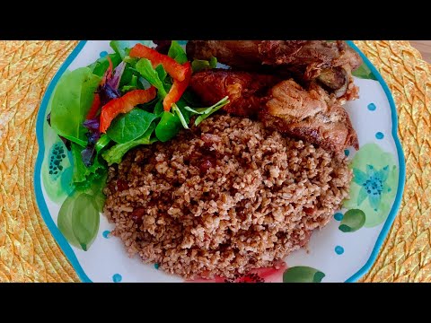 Blé ak Pwa Rouj - Bulgur and Red Beans recipe - easy Haitian recipe