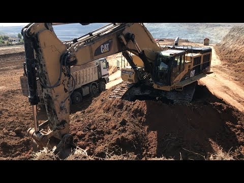 Caterpillar 385C Excavator Loading Trucks - Sotiriadis Mining Works