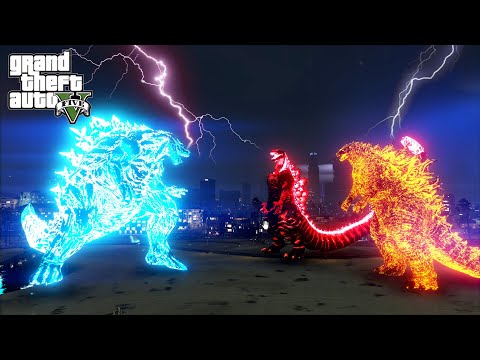 Nuclear Godzilla and Shin Godzilla vs Godzilla Earth ゴジラ・アース GTA V Mods