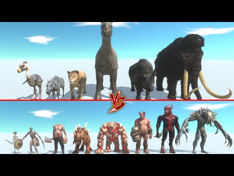 Prehistoric Mammals Team Vs Infernals Team | ARBS - Animal Revolt Battle Simulator