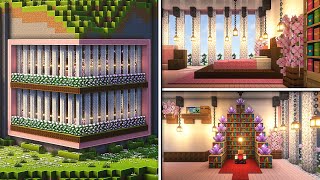 How To Build A Cherry Blossom Mountain House In Minecraft 1.21 || #3 || Minecraft Tutorial