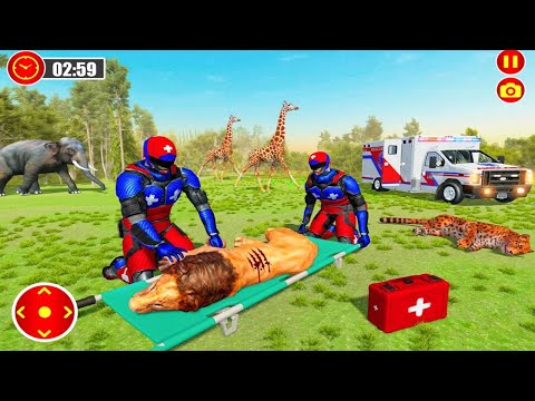 Ambulance Driving Simulator - Doctor Robot Animals Rescue - Android Gameplay