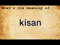 Kisan Meaning | Definition of Kisan