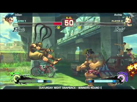 SSF4: VDon (E.Honda) vs Archie (Ibuki) - Saturday Night Snapback 6.4