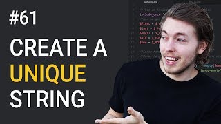 61: How to Create a Unique String in PHP | Generate a Key | PHP Tutorial | Learn PHP Programming