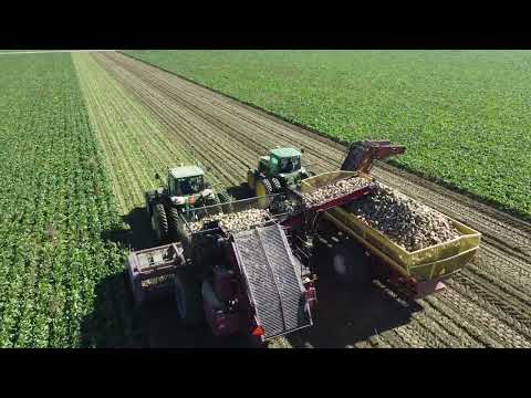 Beet Harvest 22 Drone Montage #2 - Loading The H&S Cart