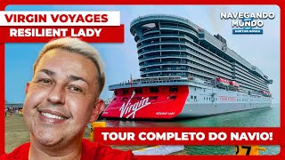 Resilient Lady da Virgin Voyages | Tour Completo do navio. #cruzeiros #virginvoyages #resilientlady