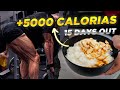 MI DIETA de +5000 CALORÍAS a 15 DÍAS de COMPETIR *800gr CARBOHIDRATOS*