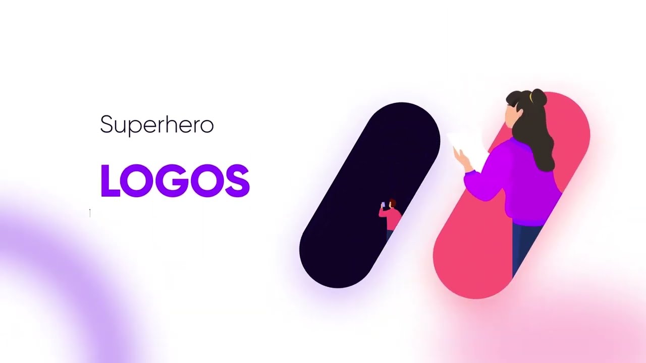 Normal vs superhero logos