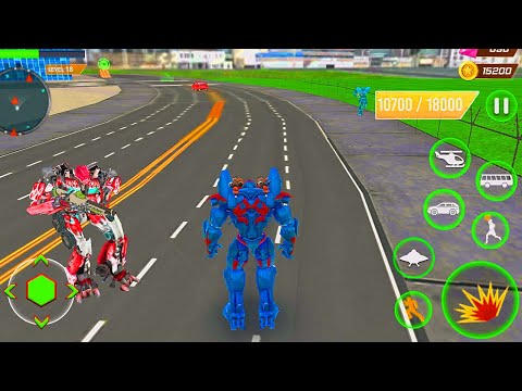 Bus Robot Car Transform War - Police Robot Games - Android Gameplay #5