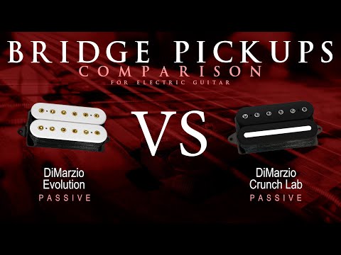 DiMarzio EVOLUTION vs CRUNCH LAB - Passive Bridge Guitar Pickup Comparison Tone Demo