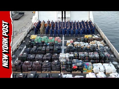 US Coast Guard makes largest cocaine offload in its history