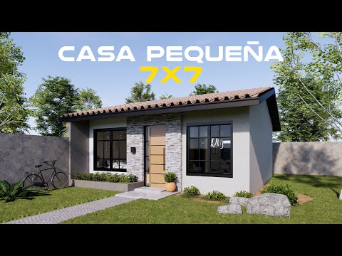😍 Casa de 7x7 m ¡Pequeña pero Hermosa! 🌿 Diseño que Sorprende