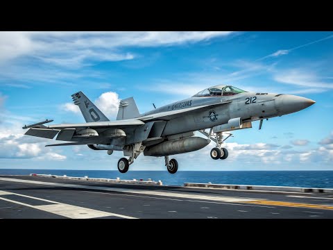 Incredible landing! F/A-18 Hornet stops on aircraft carrier in seconds – you have to see this!