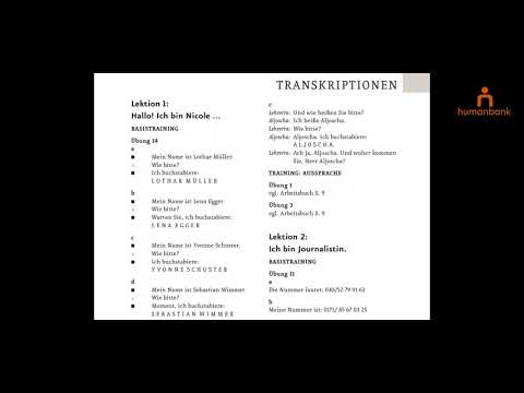 Menschen A1.1 AB Audio Lektion 1 : Menschen A1 Audio Arbeitsbuch Bài 1