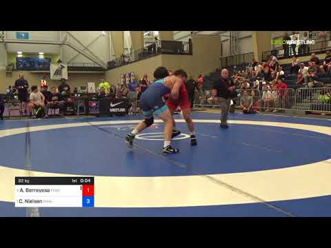 2018 UWW Cadet And U23 Nationals/U23 Greco-Roman 82 RR Rnd 2 - Andrew Berreyesa (FLWCP) Vs. Carter