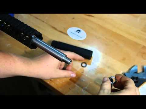 Quick install video for removing and installing a SLIP OVER fake suppressor on AR15