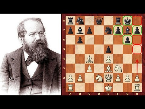 Brilliant chess game! :  Steinitz vs  Mongredien : London (England) (1863)  : Modern Defense: