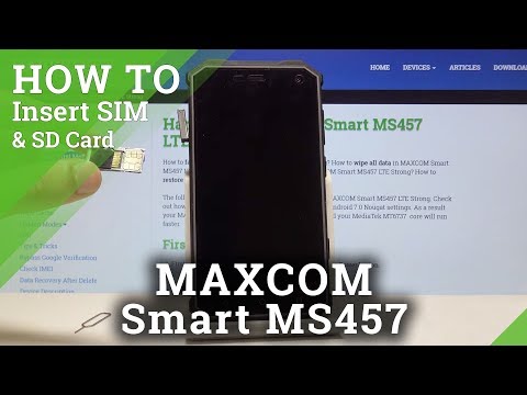How to Insert Nano SIM Card to MAXCOM Smart MS457 Strong - Input Memory Card