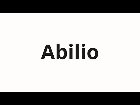 How to pronounce Abilio