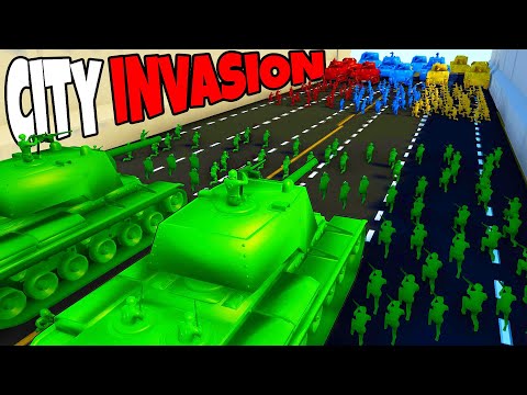 Green Army Men CITY INVASION vs ALL ARMY MEN! - Attack on Toys