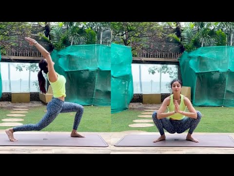 Shilpa Shetty Quick Fix Yoga | Shilpa Shetty Doing Surya Namaskar