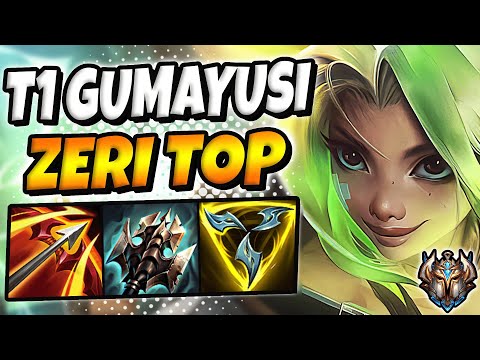 T1 Gumayusi Zeri TOP vs Gwen - Patch 12.3 Ranked Challenger Korea ✅