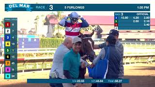 Download lagu Cyprus Moon wins race 3 at Del Mar 11/24/25 mp3