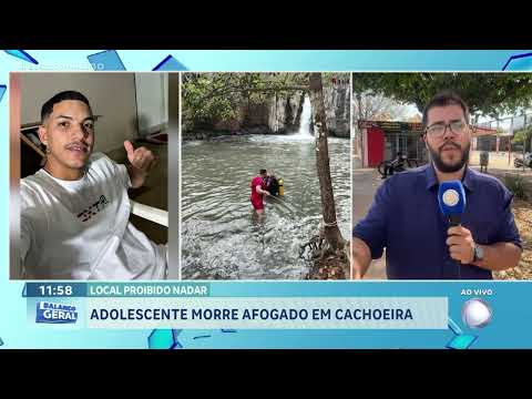 Adolescente de 17 anos morre afogado em cachoeira onde é proibido nadar