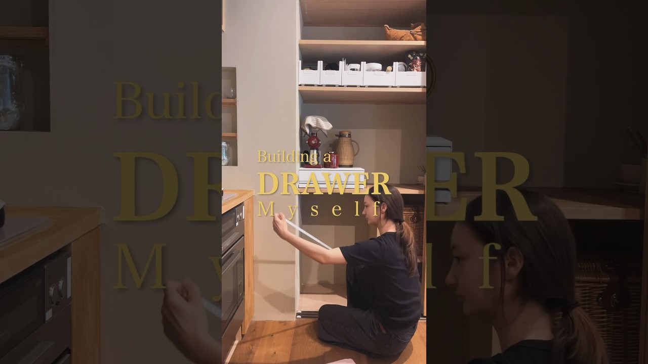 DIY 引き出し- 枠を入れて作ったから、飽きたらまた原状回復可能🙌 我ながら上出来！ #diy #休日の過ごし方