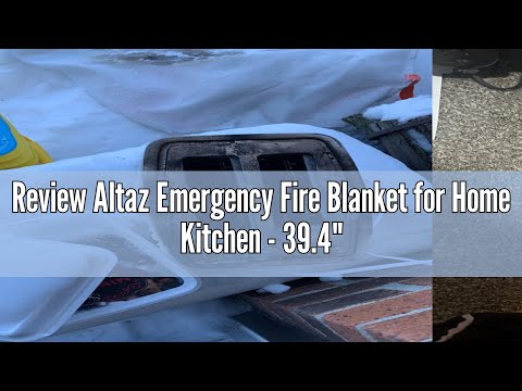 Review Altaz Emergency Fire Blanket for Home Kitchen - 39.4"x39.4" Flame Suppression Fiberglass Fire