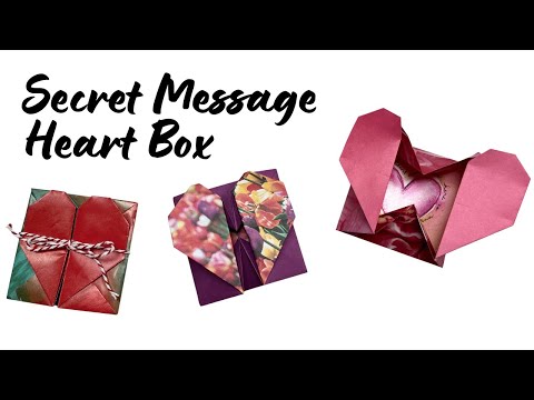 Secret Message Origami Heart Pop up Box