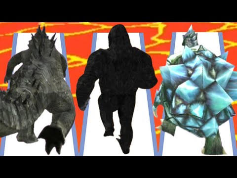 Kaiju Run GODZILLA vs KING KONG vs GAMERA - Triple Video