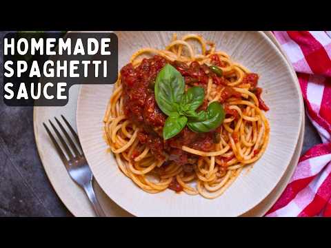 Homemade Spaghetti Sauce Recipe - Spaghetti alla Puttanesca 🍝