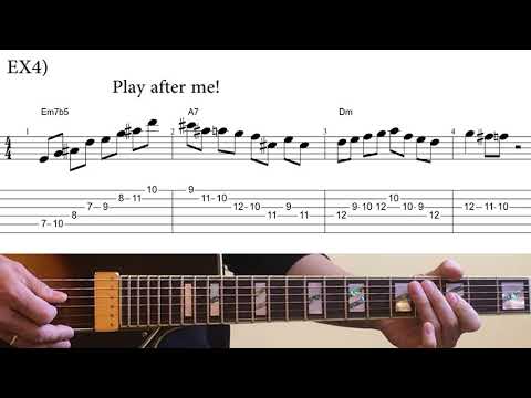 (TAB) Minor 2-5-1 Jazz Licks #1