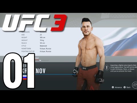 UFC 3 Career Mode Walkthrough Part 1 - THE MINOR LEAGUES!