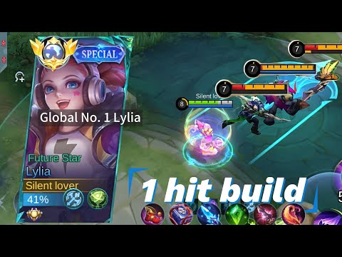 best 1 hit build lylia 2024! wtf damge! 🔥😱! mobile legends