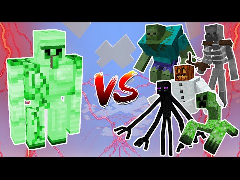 Emerald Golem VS Mutant Monsters - Mob Battles In Minecraft