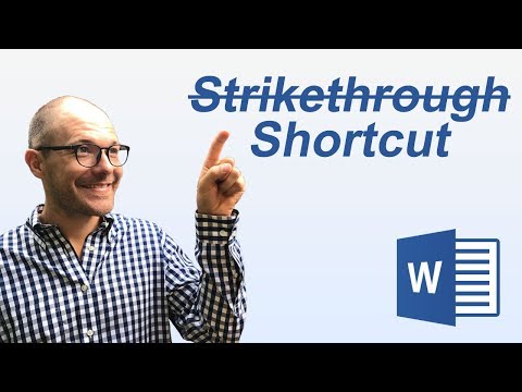 Strikethrough in Word w/ Keyboard Shortcuts