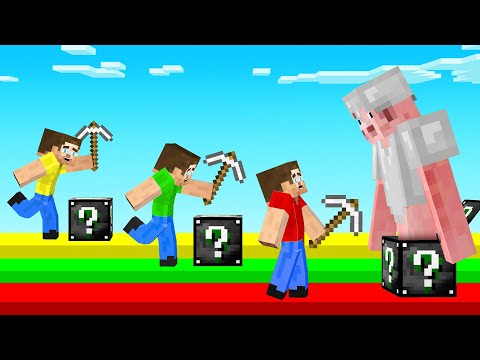 Slogo - CURSED 1v1v1 Lucky Block Race VS Friends! (Minecraft)