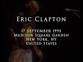Eric Clapton 17 September 1995 New York City MSG Incomplete Show