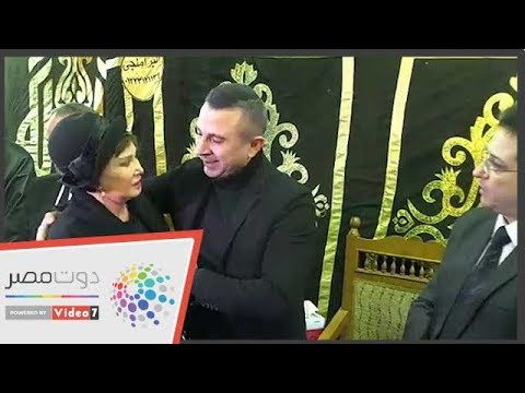 لبلبة وفيفى عبده وكمال أبو رية فى عزاء سعيد عبد الغنى