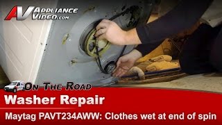 Maytag Washer Repair - Clothes Still Wet at End of Spin Cycle - Drive Belt