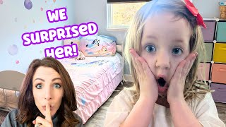 We Surprised Our 3-Year-Old With Her New Big Girl Room | Full Makeover Reveal